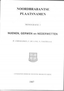 Cover of Noordbrabantse plaatsnamen Monografie 2: Nuenen, Gerwen en Nederwetten book