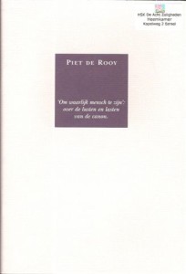 Cover of ‘Om waarlijk mensch te zijn’: over de lusten en lasten van de canon book