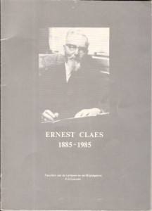 Cover of Ernest Claes 1885 – 1985 book