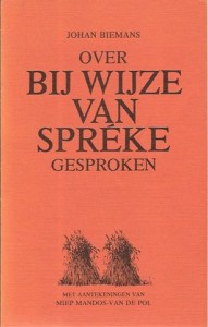Cover of Over Bij WIJZE VAN SPRÉKE gesproken: deel II book