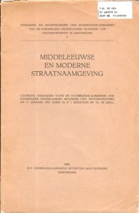 Cover of Middeleeuwse en moderne straatnaamgeving book