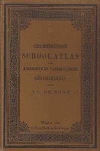 Cover of Geschiedkundige Schoolatlas der algemeene en vaderlandsche geschiedenis book