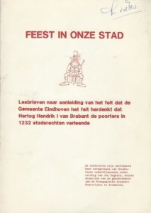 Cover of Feest in onze stad: Handleiding Lesbrieven Eindhoven 750 jaar stad book