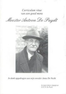 Cover of Meester Antoon de Puydt: Curriculum vitae van een goed mens book