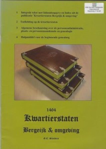 Cover of 1464 Kwartierstaten Bergeijk en omgeving book