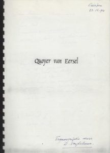 Cover of Quoyer van Eersel book