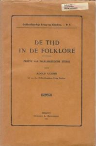 Cover of De tijd in de folklore: proeve van folkloristische studie book