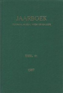 Cover of Jaarboek Centraal Bureau voor Genealogie en het Iconographisch Bureau: Deel 41 (1987) book