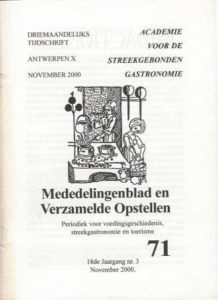 Cover of Academie voor de streekgebonden gastronomie: Mededelingenblad en Verzamelde Opstellen 71 book