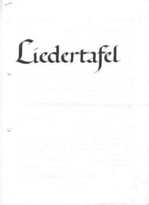 Cover of Liedertafel book