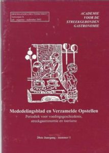 Cover of Academie voor de streekgebonden gastronomie: Mededelingsblad en Verzamelde Opstellen 20ste Jaargang nummer 1 book