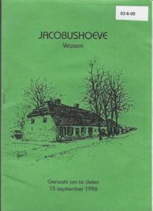Cover of Jacobushoeve Vessem 5 jaar: geraakt om te delen, 15 september 1996 book