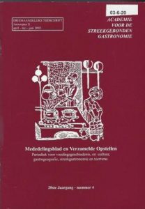 Cover of Academie voor de streekgebonden gastronomie: Mededelingenblad en Verzamelde Opstellen 20ste jaargang-nummer 4 book
