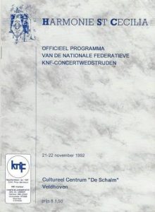 Cover of Harmonie St Cecilia: officieel programma van de nationale federatieve KNF-concertwedstrijden 1992 book