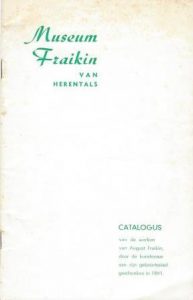 Cover of Museum Fraikin van Herentals: Catalogus van de werken van August Fraikin, door de kunstenaar aan zijn geboortestad geschonken in 1891 book