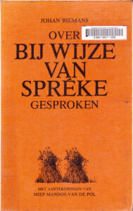 Cover of Over bij wijze van spreken gesproken book