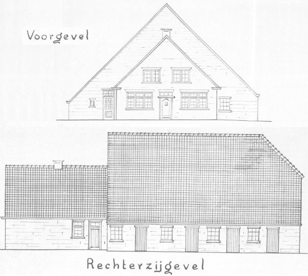 Oorspronkelijke tekening uit 1934 van architect J.W. Dielis uit Eindhoven (RHCe).