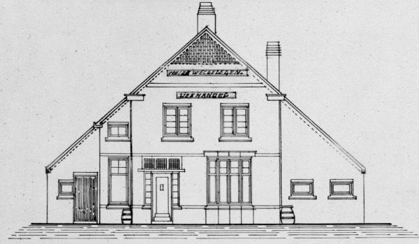 Oorspronkelijke tekening uit 1927 van de Eerselse architect J. Knapen (RHCe).