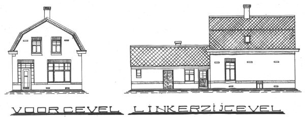 Oorspronkelijke tekening uit 1931 van P.J. van Hulst (RHCe).