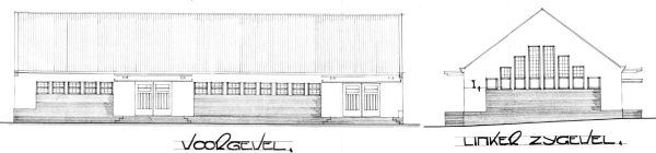 Oorspronkelijke tekening uit 1931 van de Eindhovense architect F.J. Vervest (RHCe).